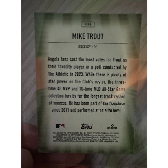 Mike Trout Angels Baseball Card - Picture 2 of 2